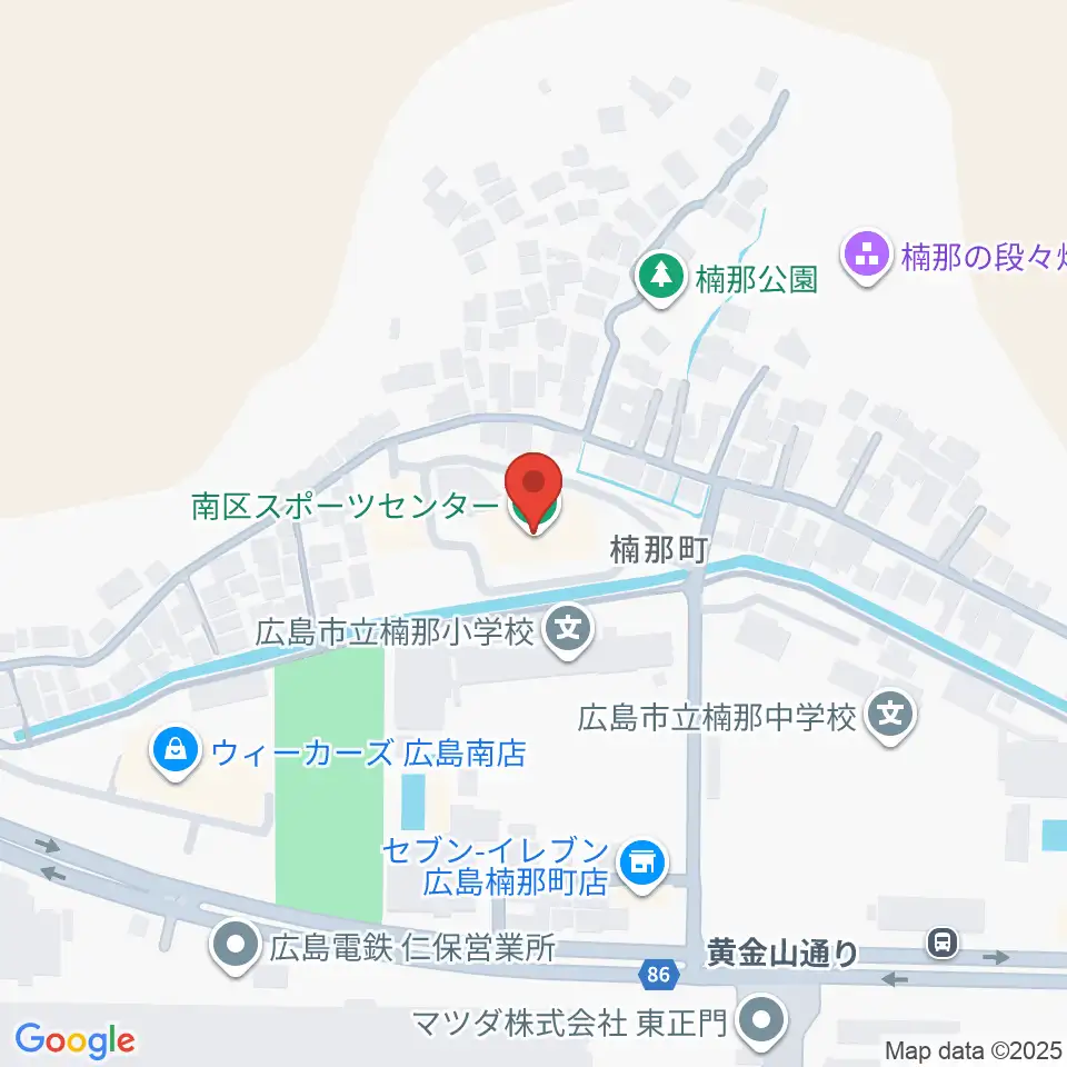 広島市南区スポーツセンター周辺のホテル一覧地図