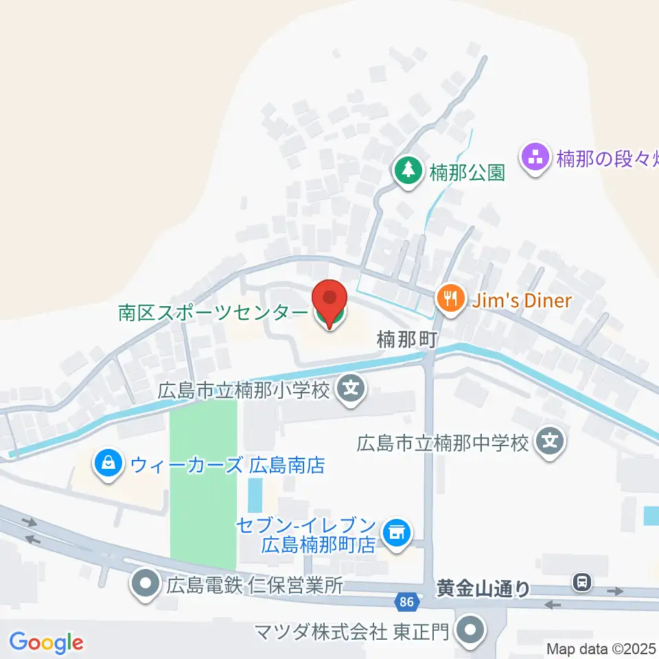 広島市南区スポーツセンター周辺のホテル一覧地図