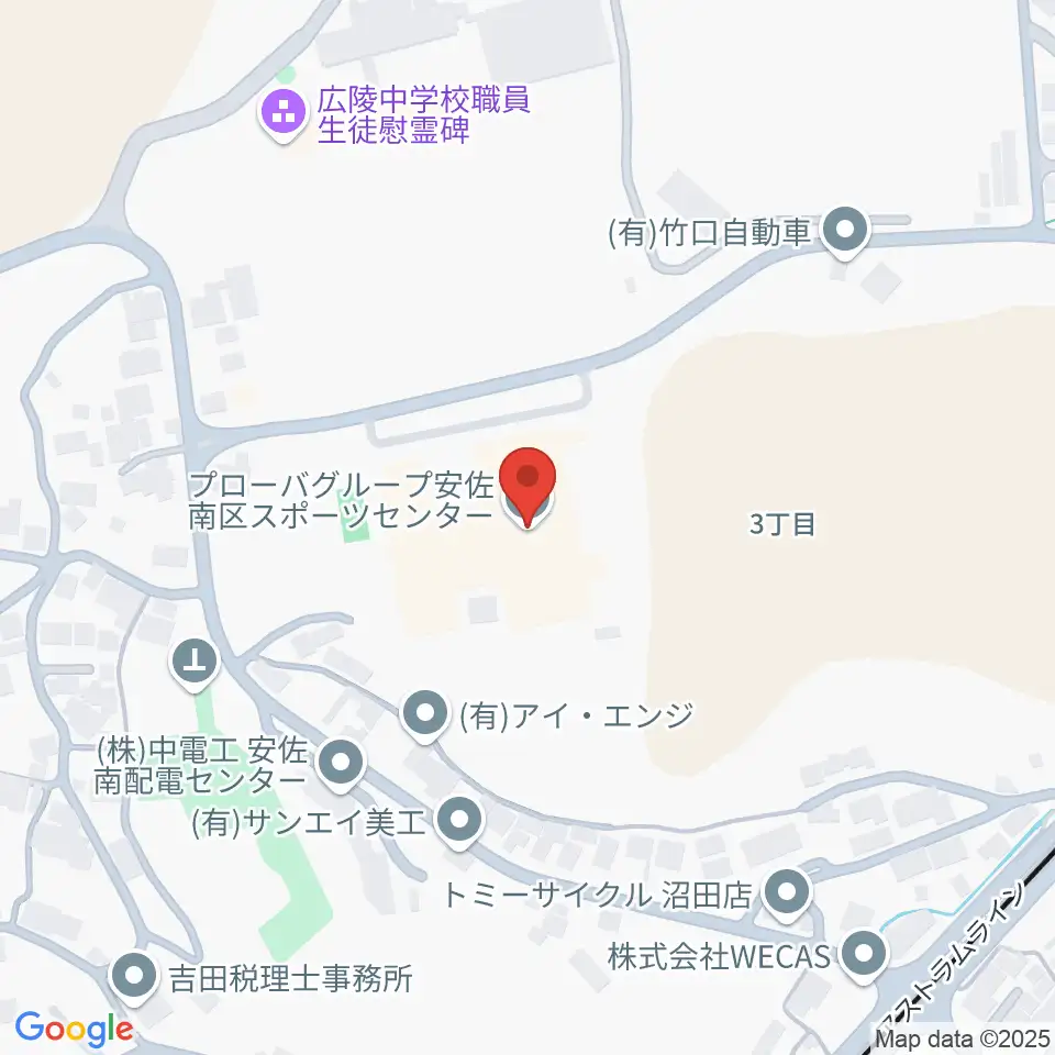 プローバグループ安佐南区スポーツセンター周辺のホテル一覧地図
