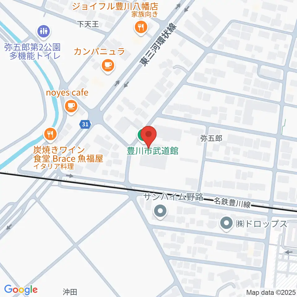 豊川市武道館周辺のホテル一覧地図
