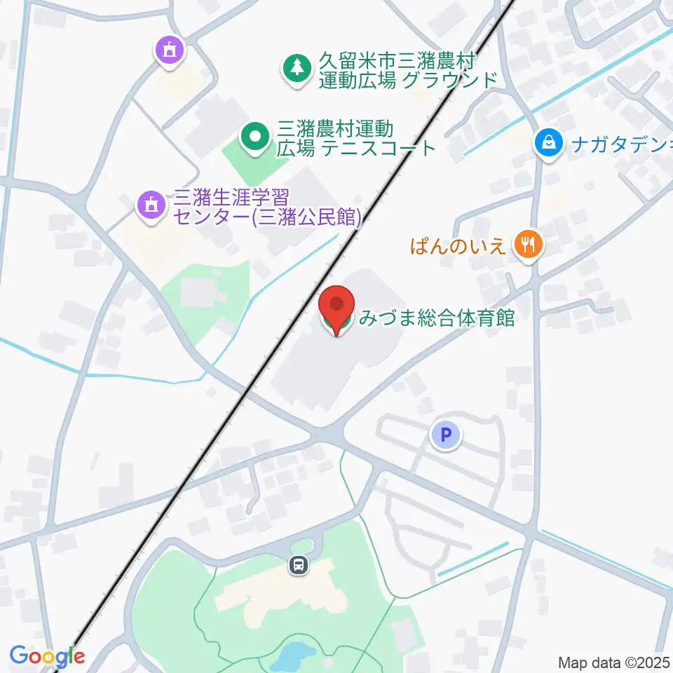 久留米市みづま総合体育館周辺のホテル一覧地図