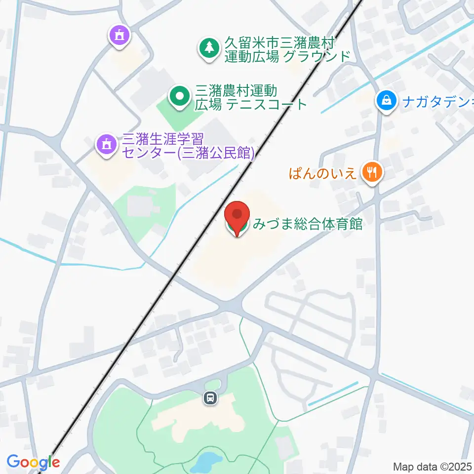 久留米市みづま総合体育館周辺のホテル一覧地図