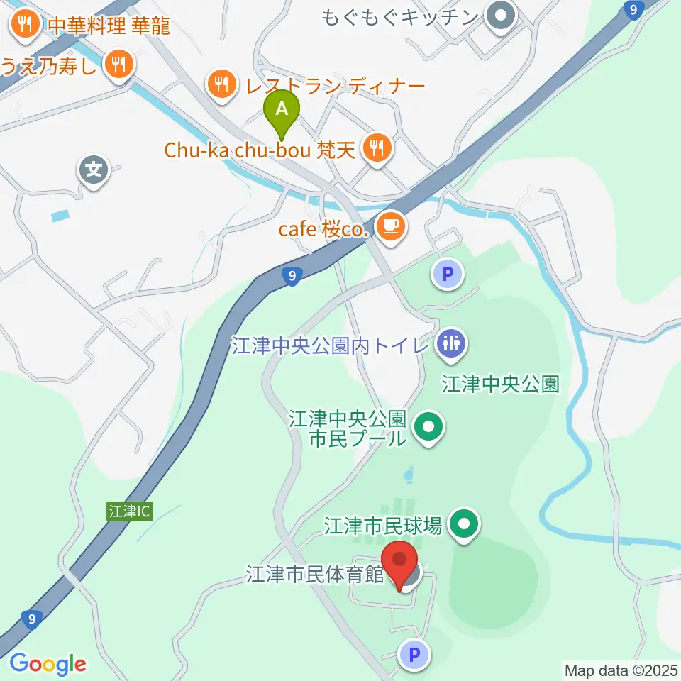 江津市民体育館周辺のホテル一覧地図