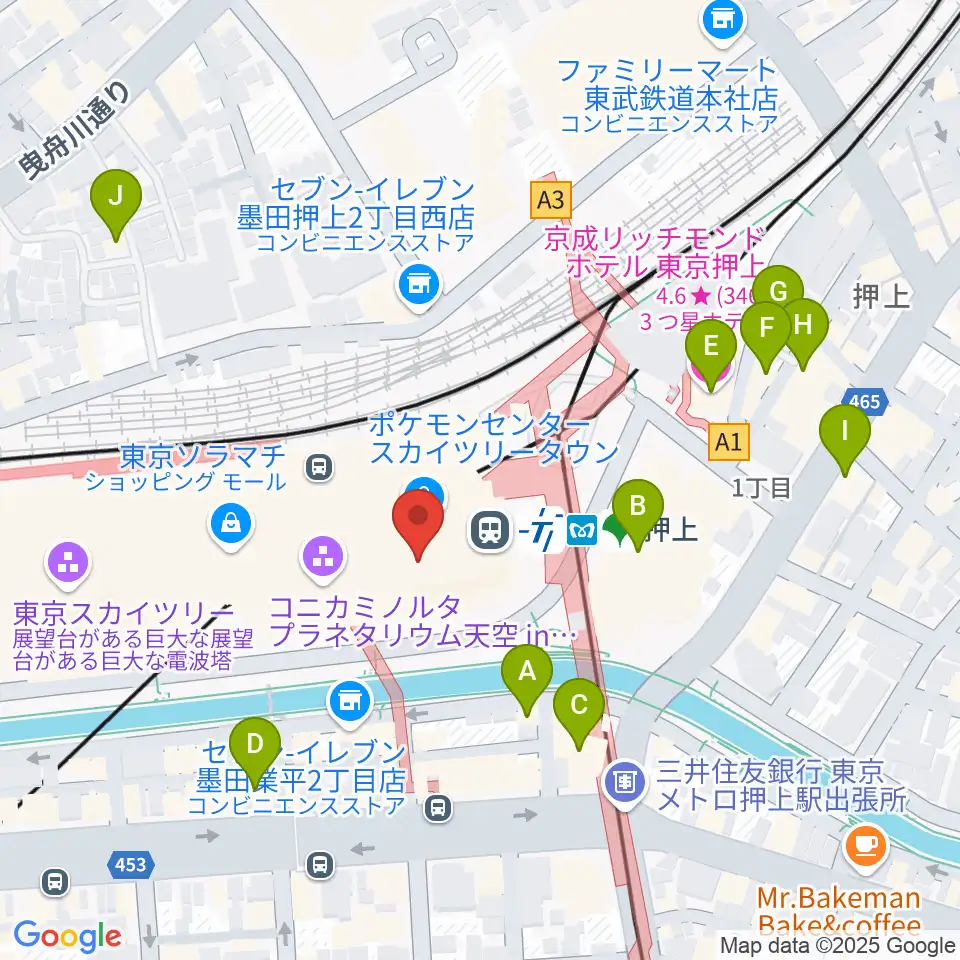 郵政博物館周辺のホテル一覧地図