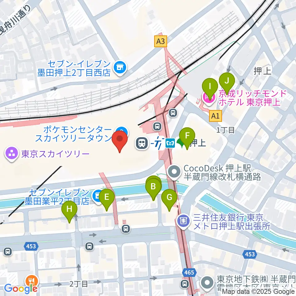 郵政博物館周辺のホテル一覧地図