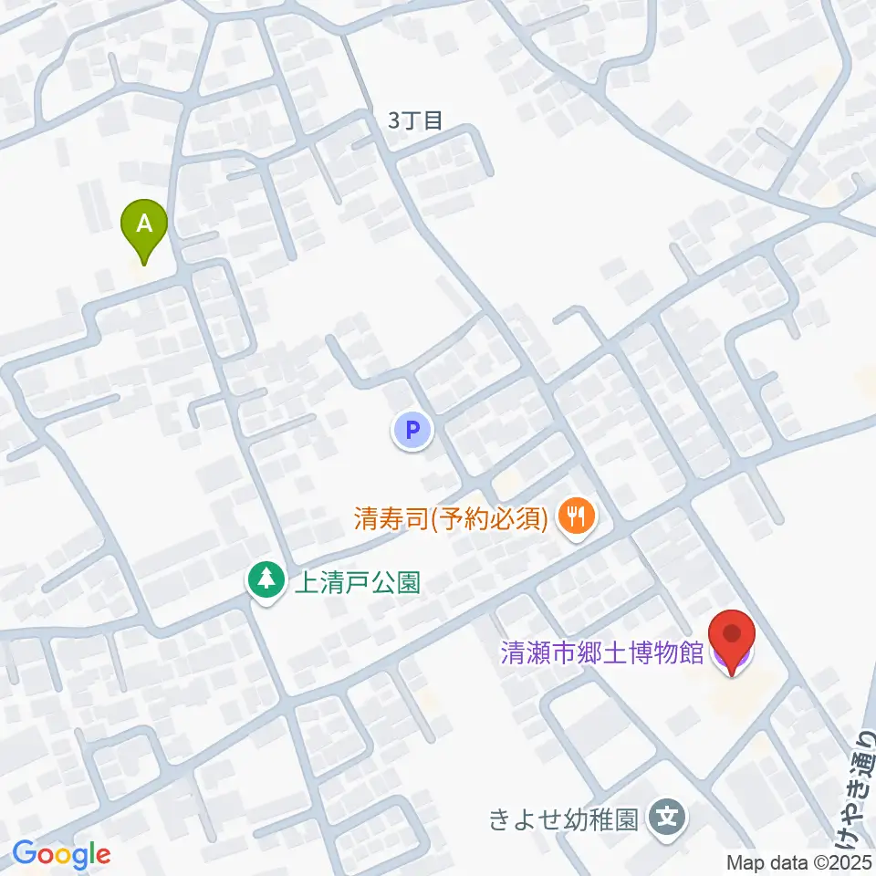 清瀬市郷土博物館周辺のホテル一覧地図