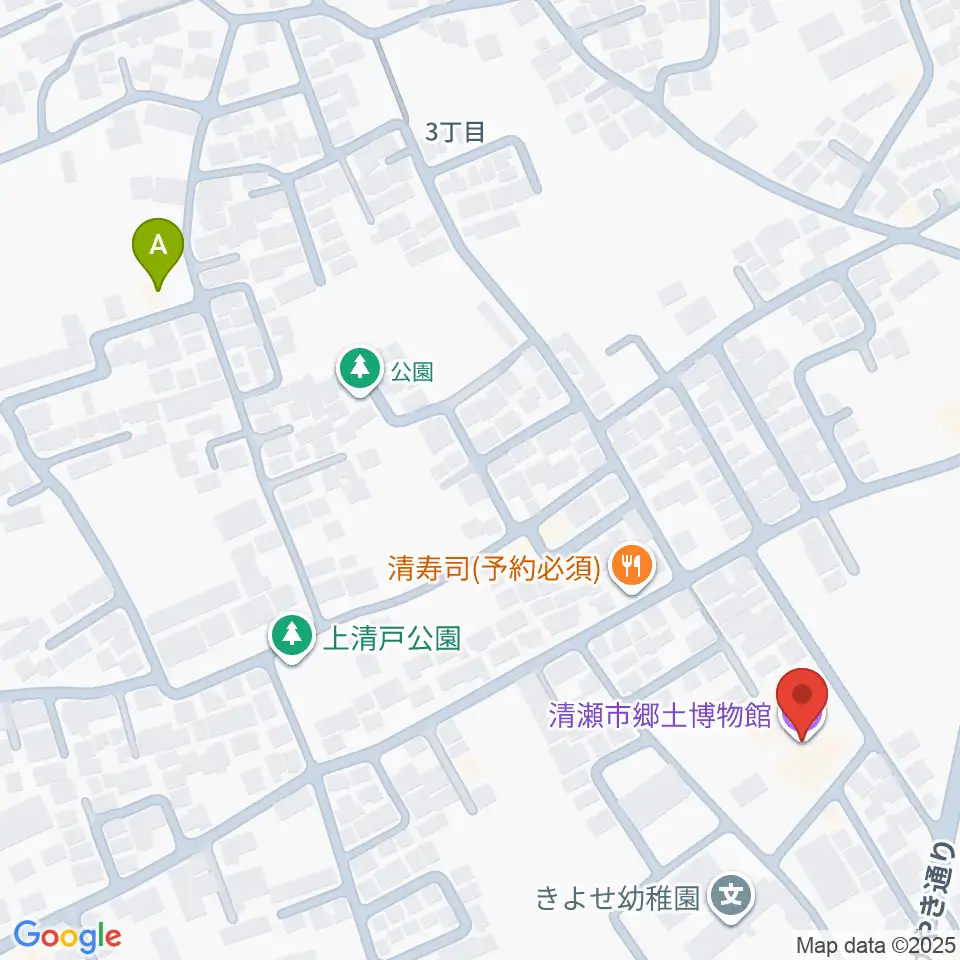 清瀬市郷土博物館周辺のホテル一覧地図