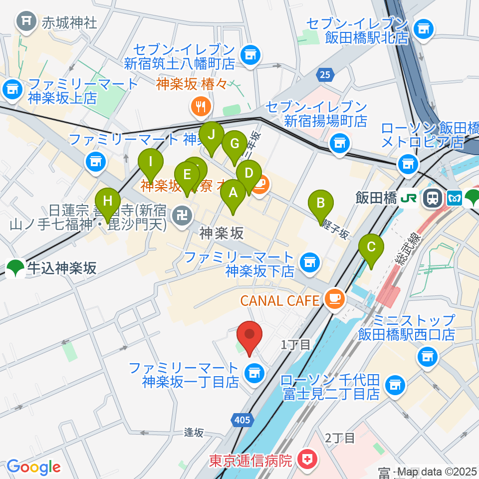 東京理科大学 近代科学資料館周辺のホテル一覧地図