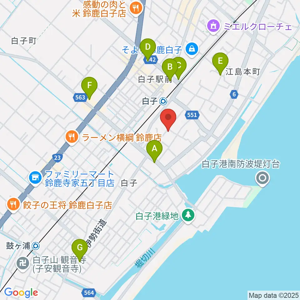 伊勢型紙資料館周辺のホテル一覧地図