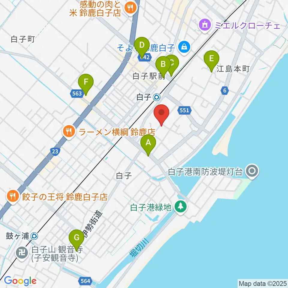 伊勢型紙資料館周辺のホテル一覧地図