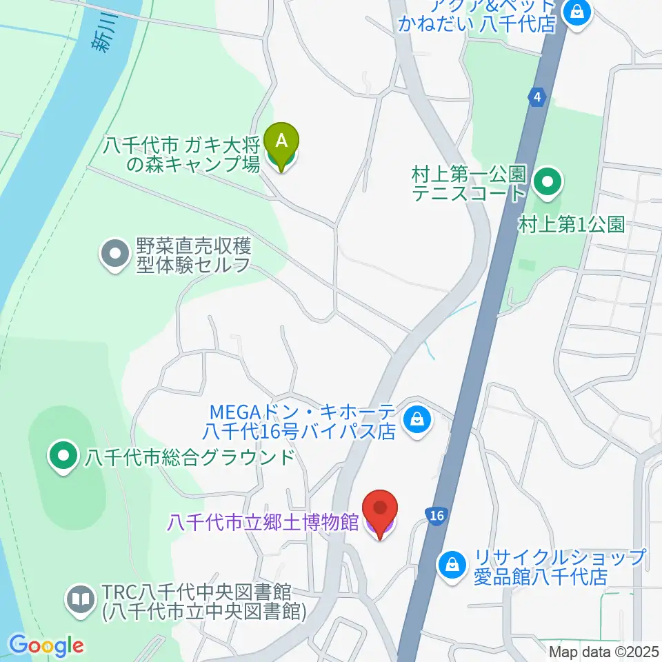 八千代市立郷土博物館周辺のホテル一覧地図
