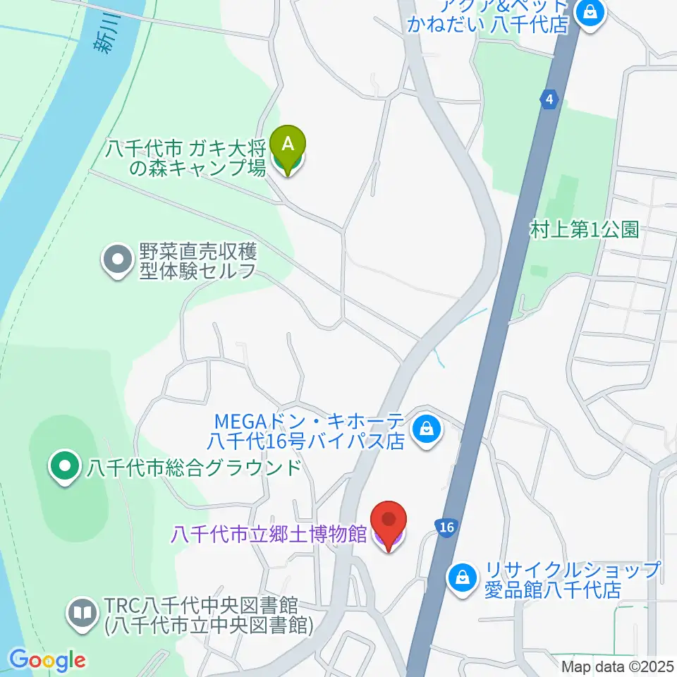 八千代市立郷土博物館周辺のホテル一覧地図