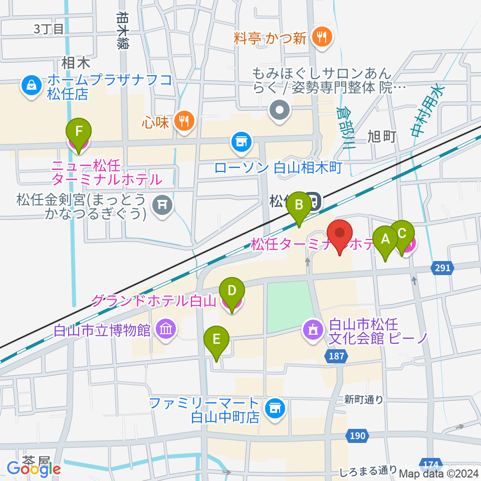 千代女の里俳句館周辺のホテル一覧地図