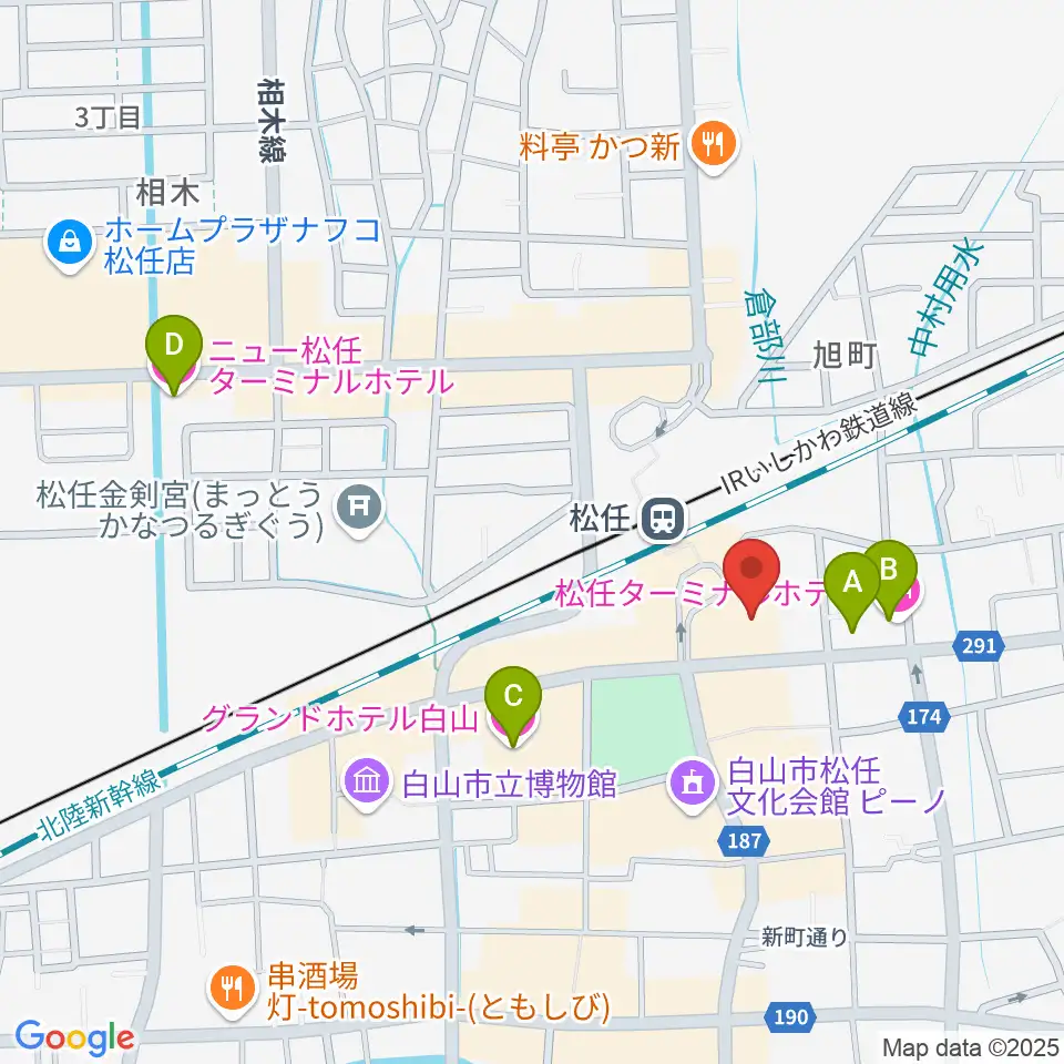 千代女の里俳句館周辺のホテル一覧地図