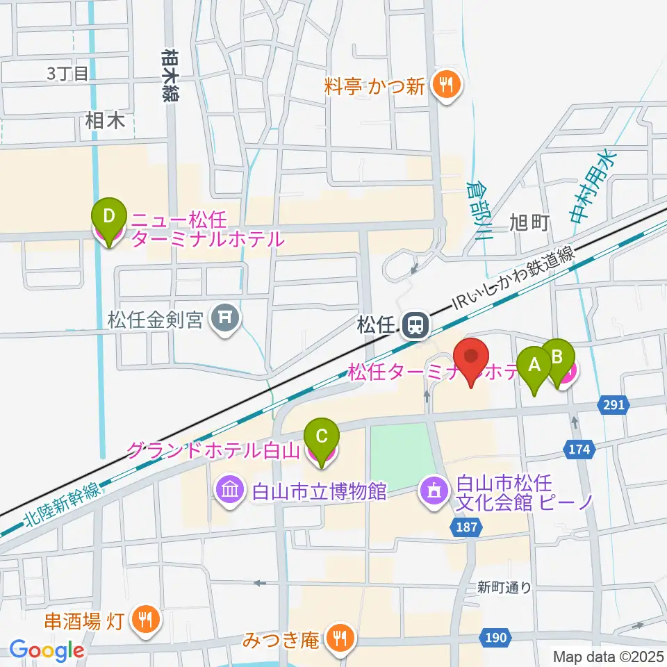 千代女の里俳句館周辺のホテル一覧地図