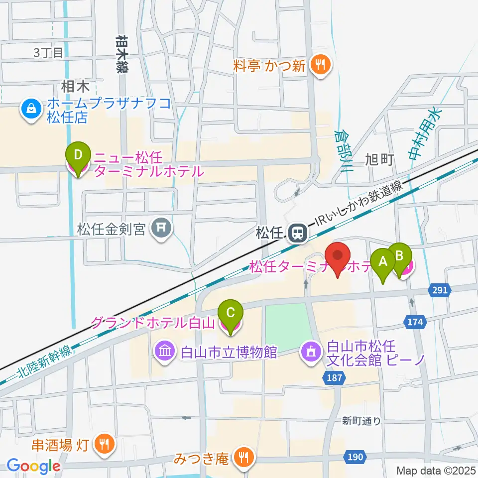 千代女の里俳句館周辺のホテル一覧地図