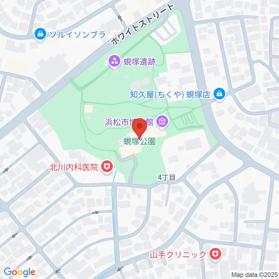 浜松市博物館周辺のホテル一覧地図