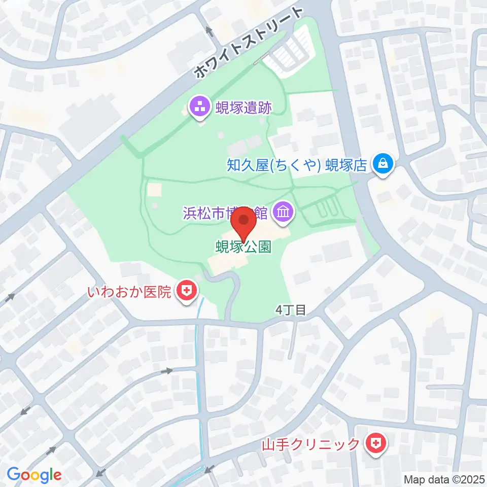 浜松市博物館周辺のホテル一覧地図