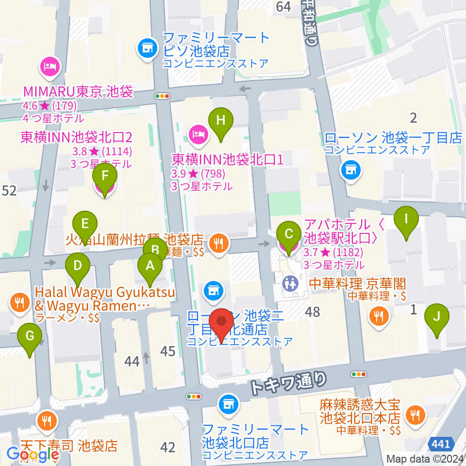 Vivo Sound Studio周辺のホテル一覧地図