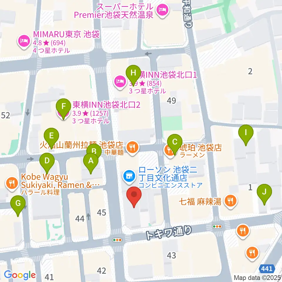 Vivo Sound Studio周辺のホテル一覧地図