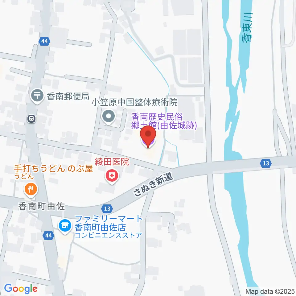 高松市香南歴史民俗郷土館周辺のホテル一覧地図