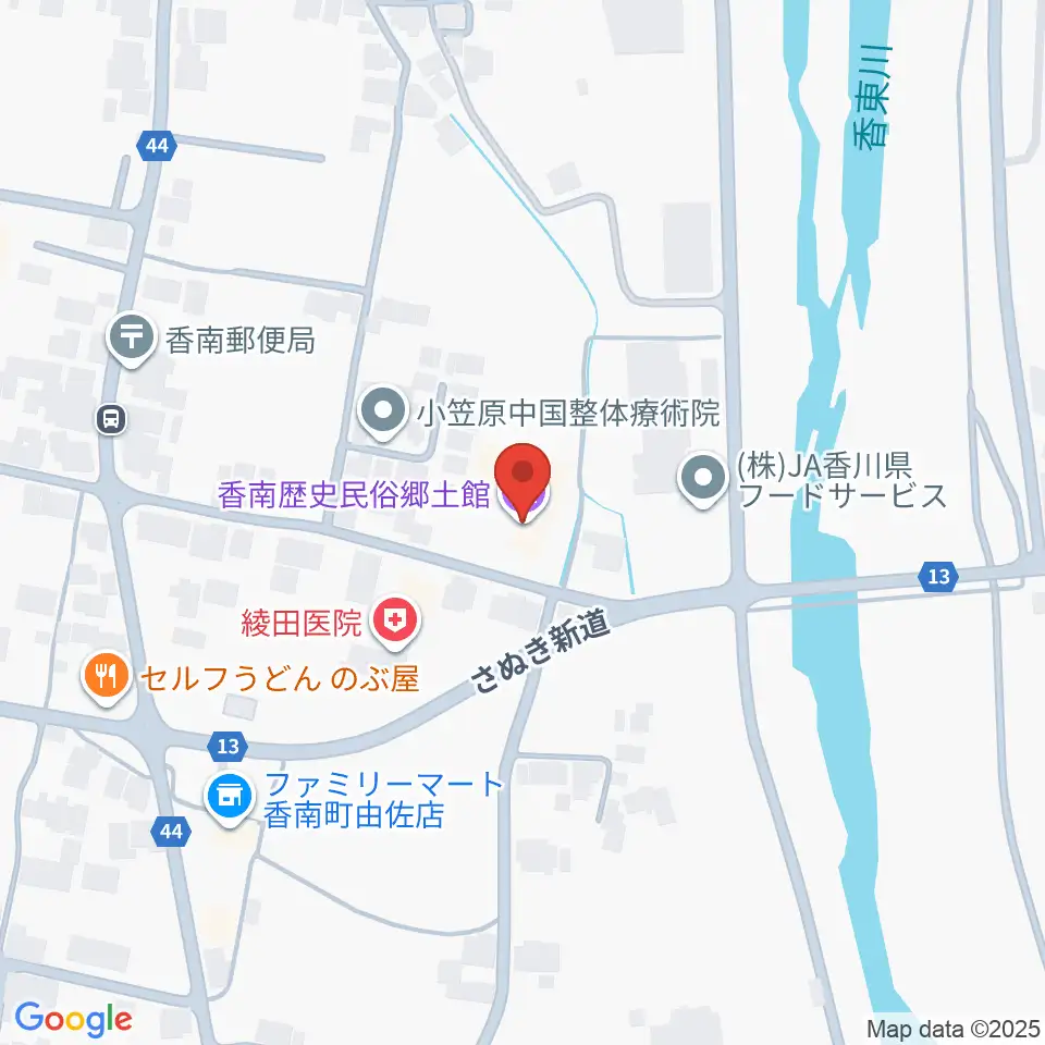 高松市香南歴史民俗郷土館周辺のホテル一覧地図