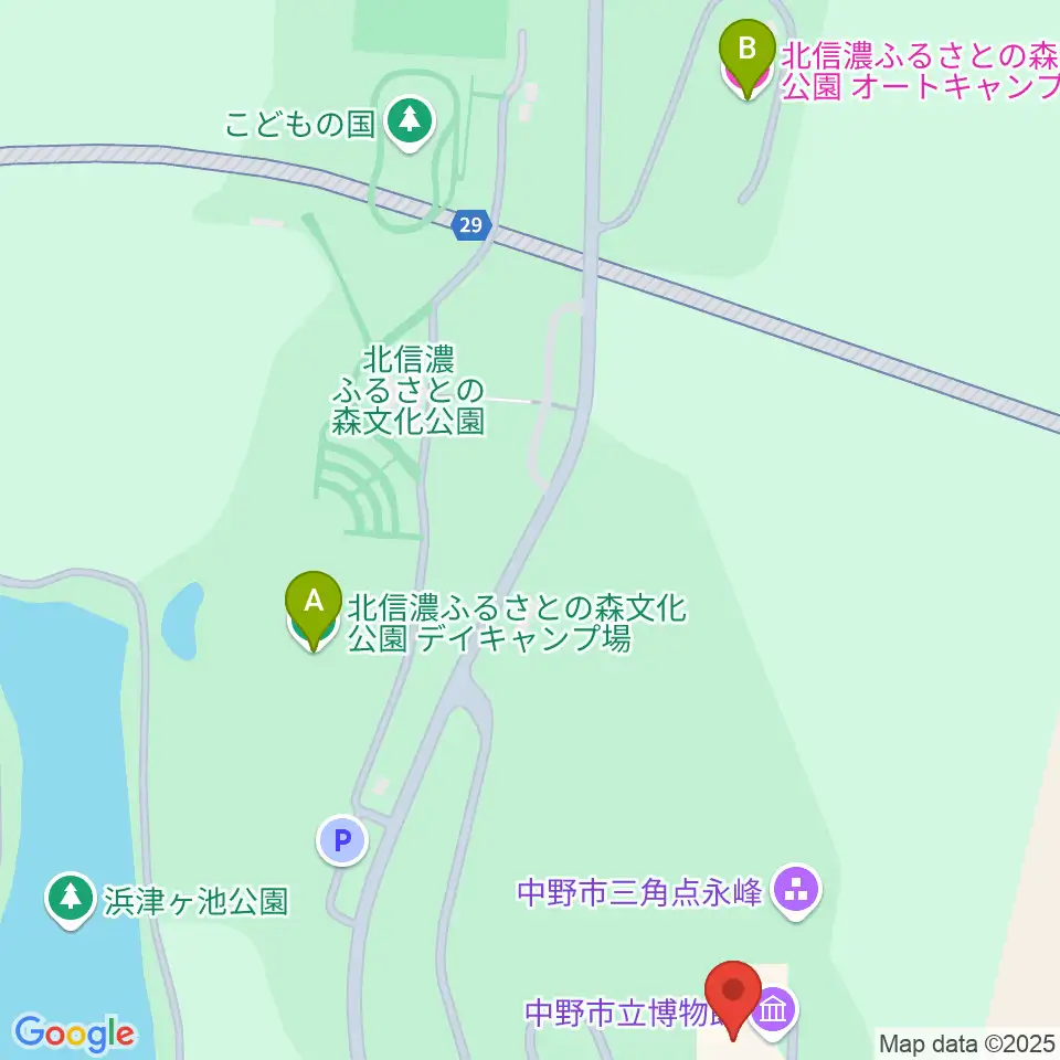 中野市立博物館周辺のホテル一覧地図