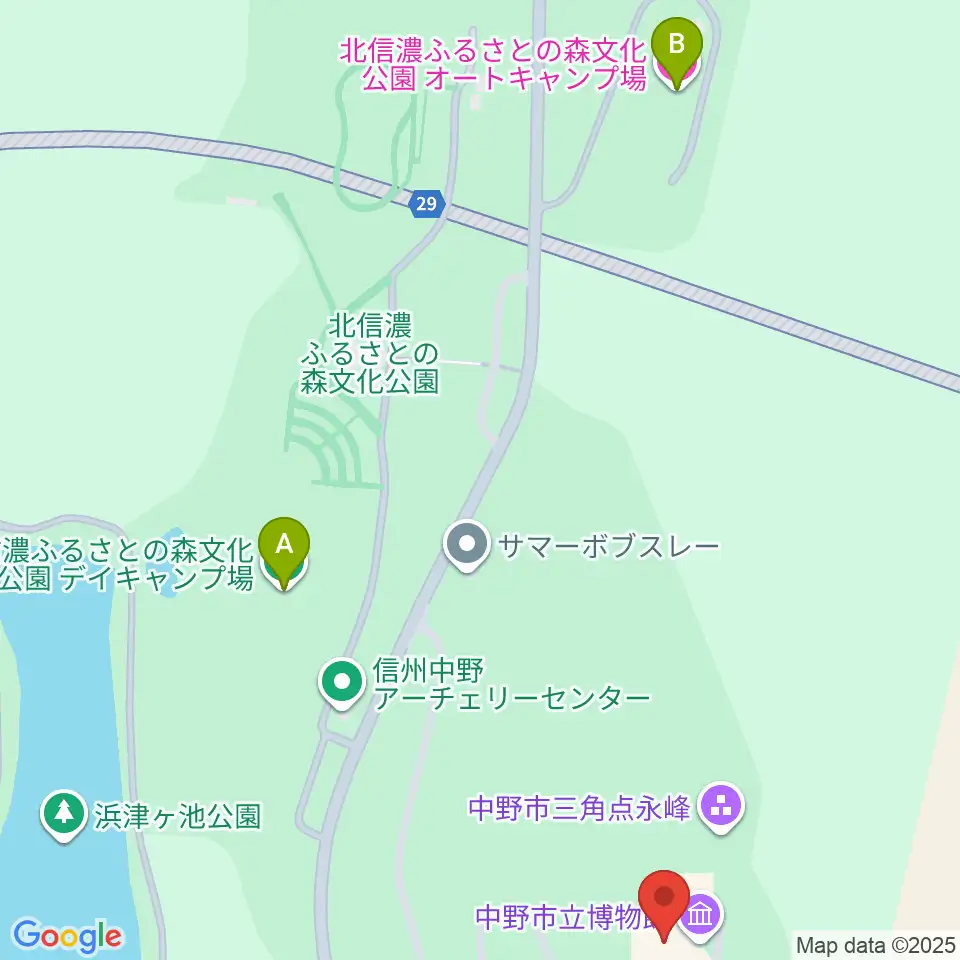 中野市立博物館周辺のホテル一覧地図