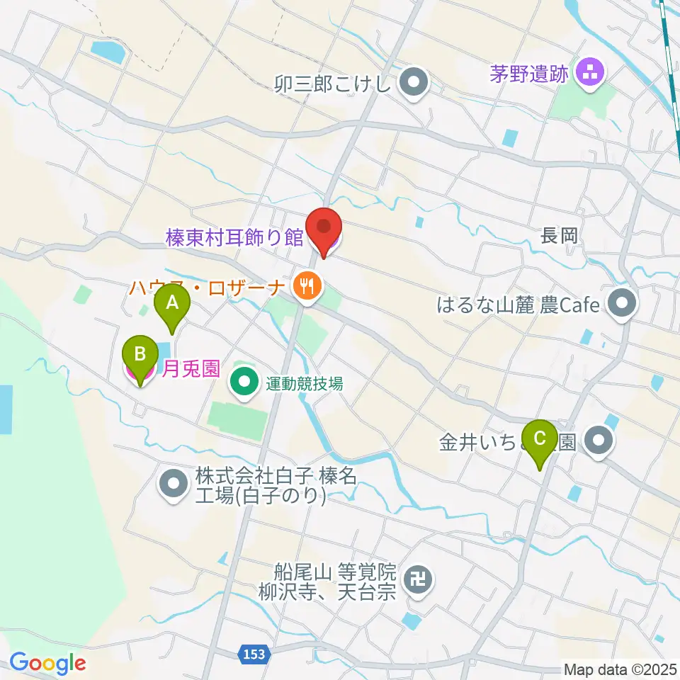 榛東村耳飾り館周辺のホテル一覧地図