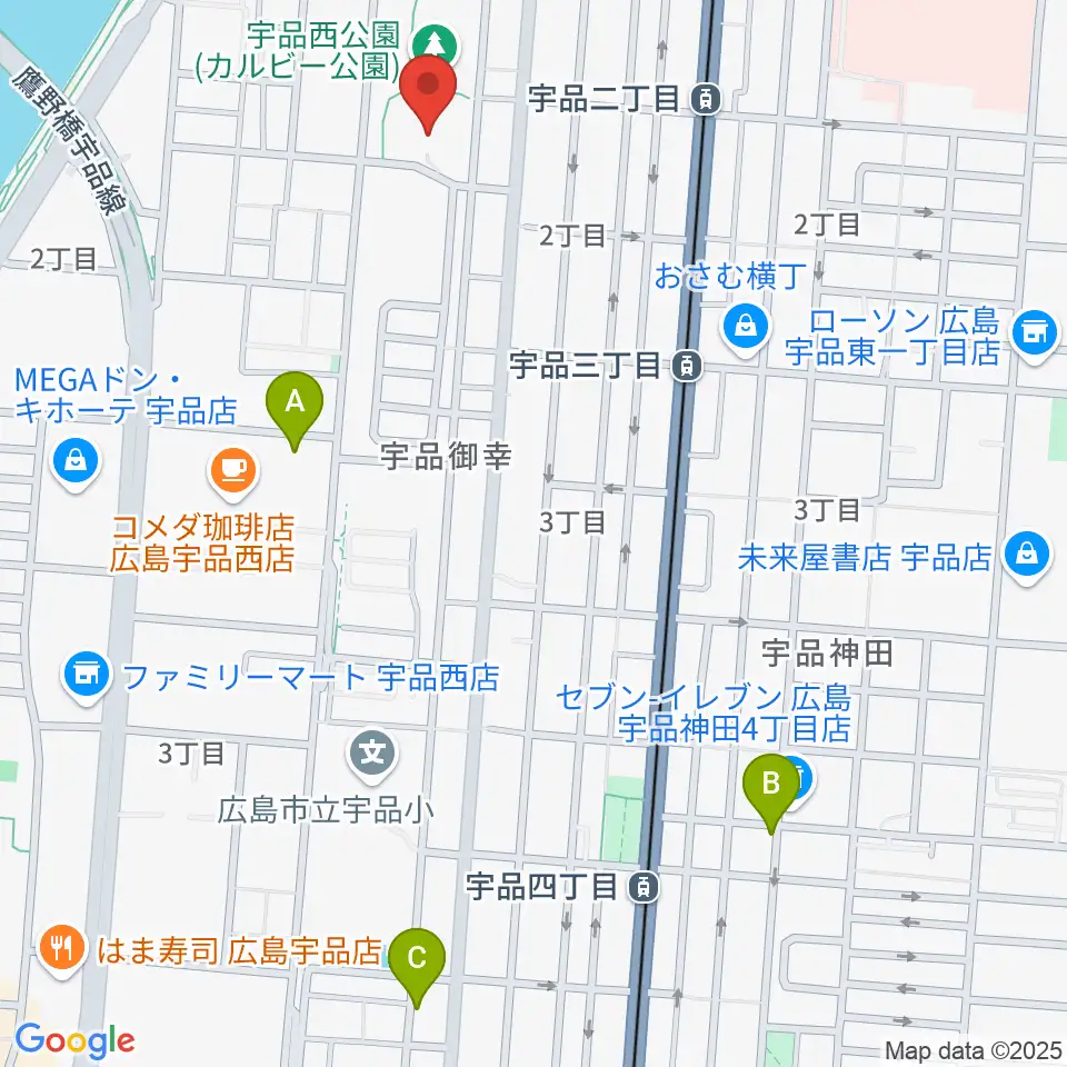 広島市郷土資料館周辺のホテル一覧地図