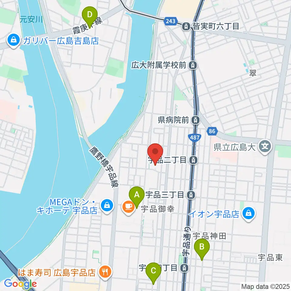 広島市郷土資料館周辺のホテル一覧地図