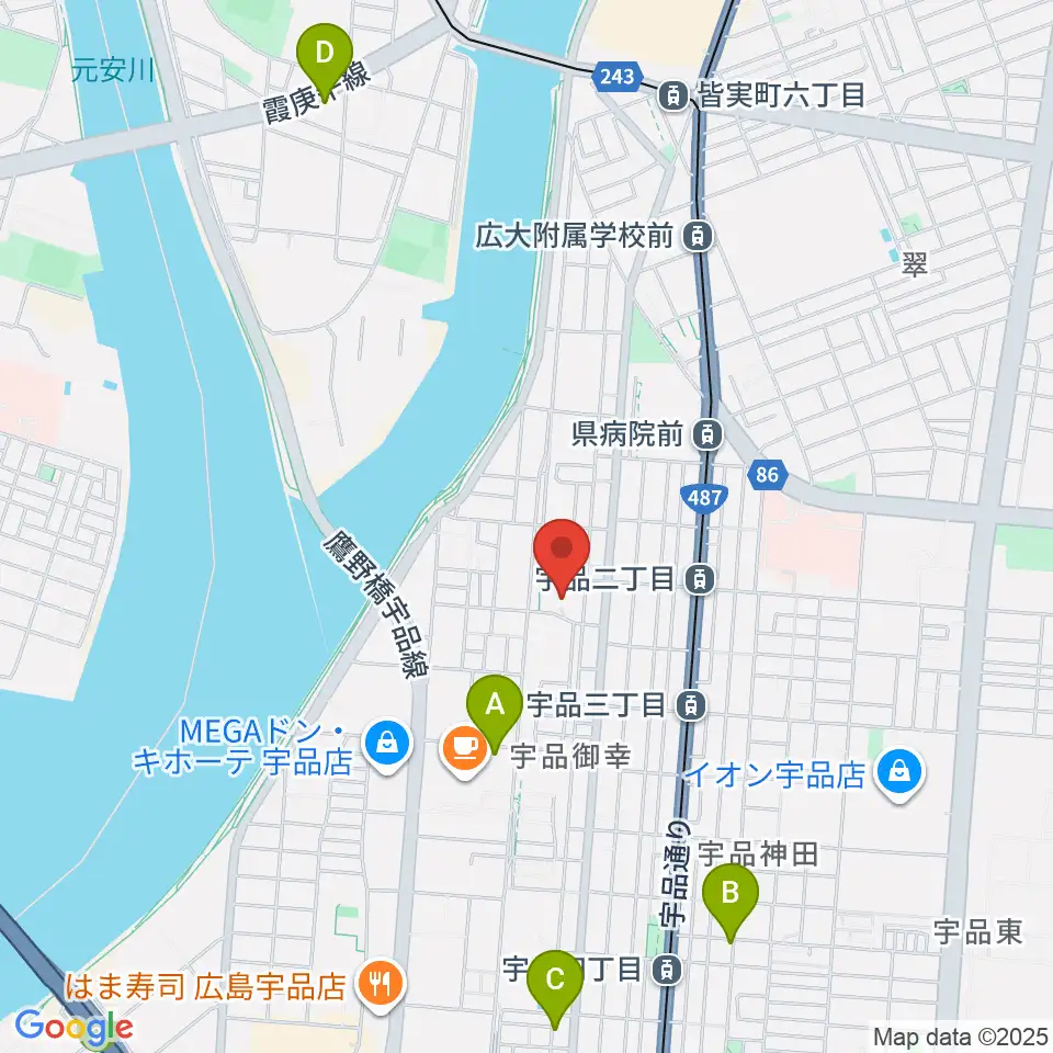 広島市郷土資料館周辺のホテル一覧地図