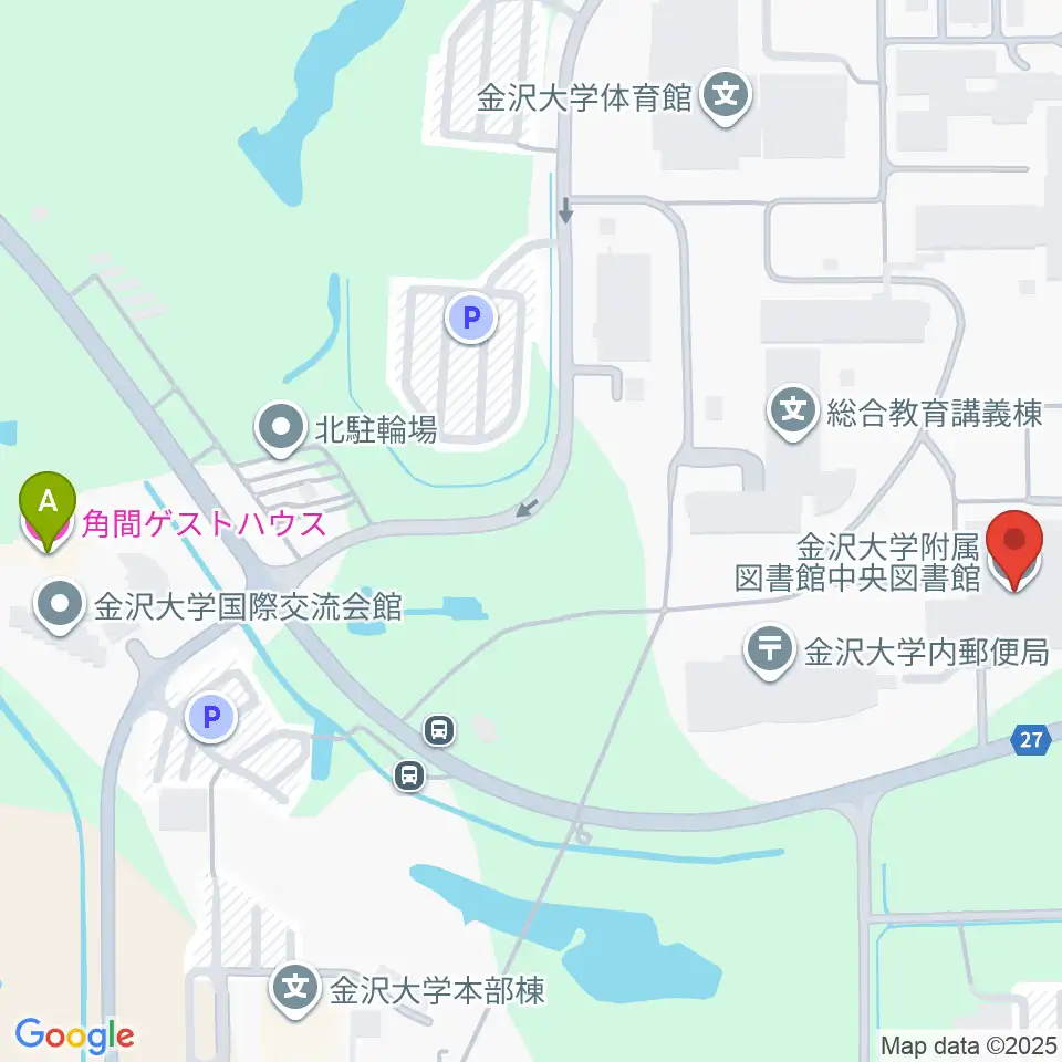 金沢大学資料館周辺のホテル一覧地図