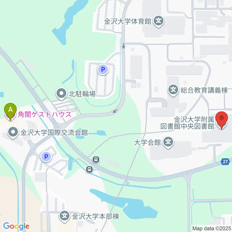 金沢大学資料館周辺のホテル一覧地図