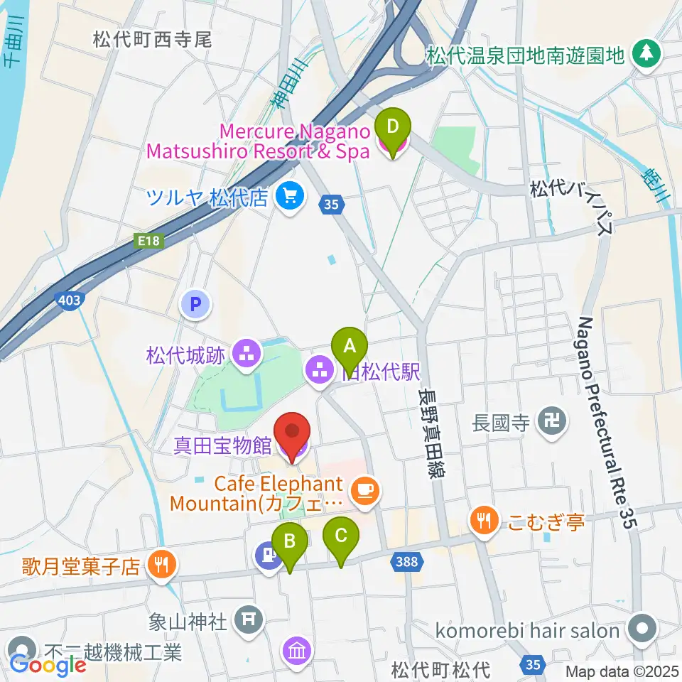 真田宝物館周辺のホテル一覧地図