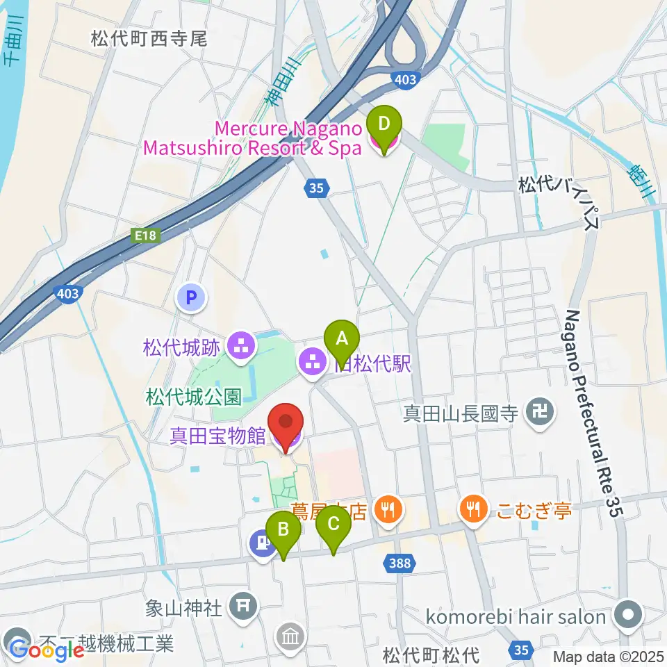真田宝物館周辺のホテル一覧地図