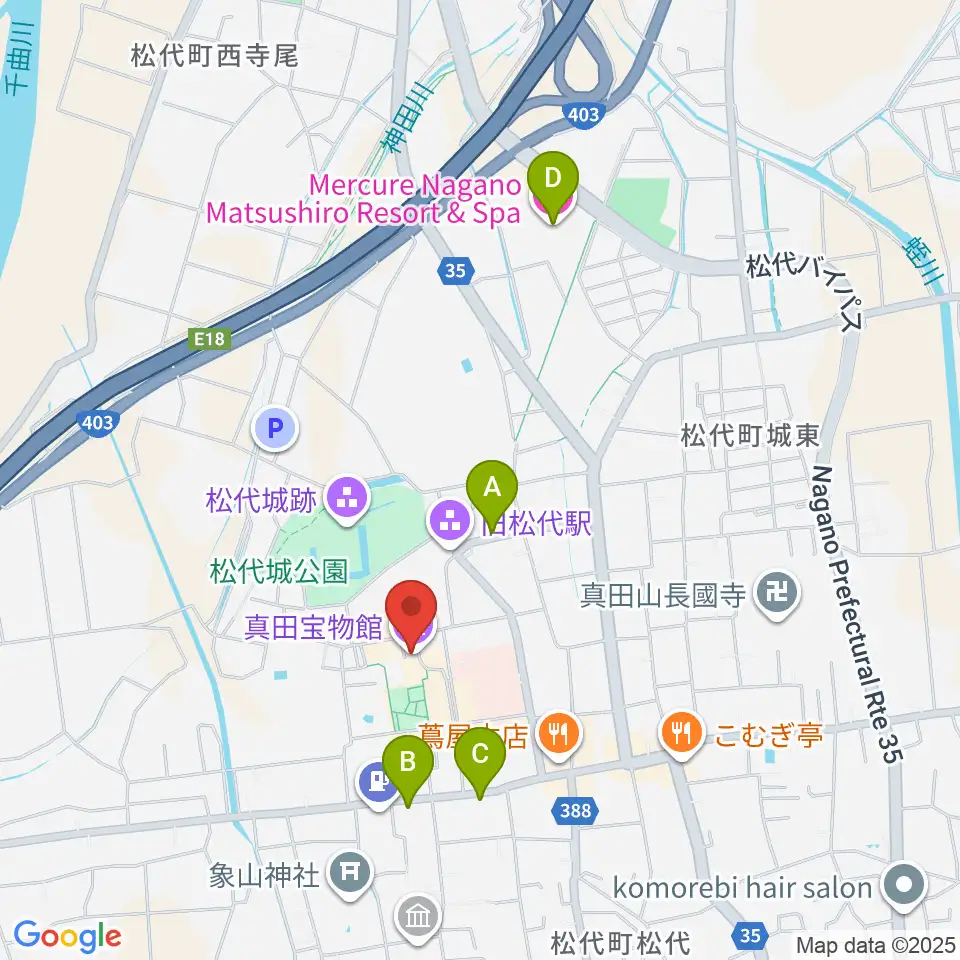 真田宝物館周辺のホテル一覧地図