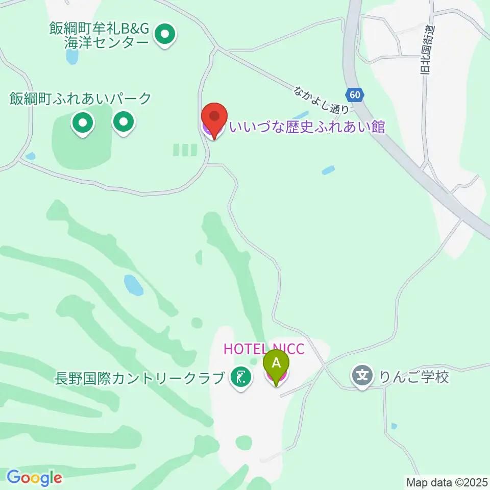 いいづな歴史ふれあい館周辺のホテル一覧地図