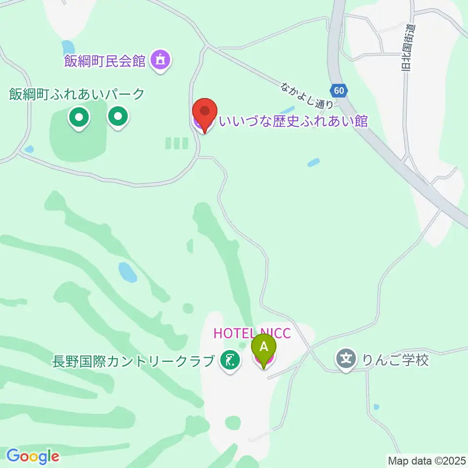 いいづな歴史ふれあい館周辺のホテル一覧地図