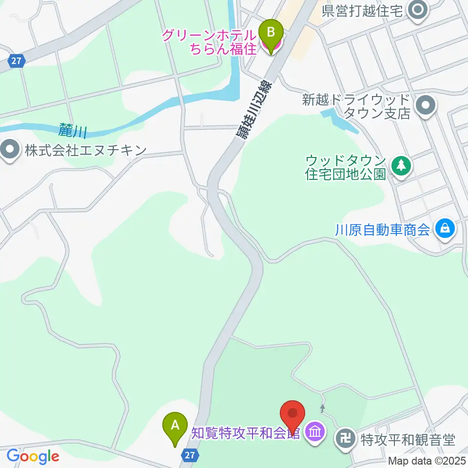 ミュージアム知覧周辺のホテル一覧地図