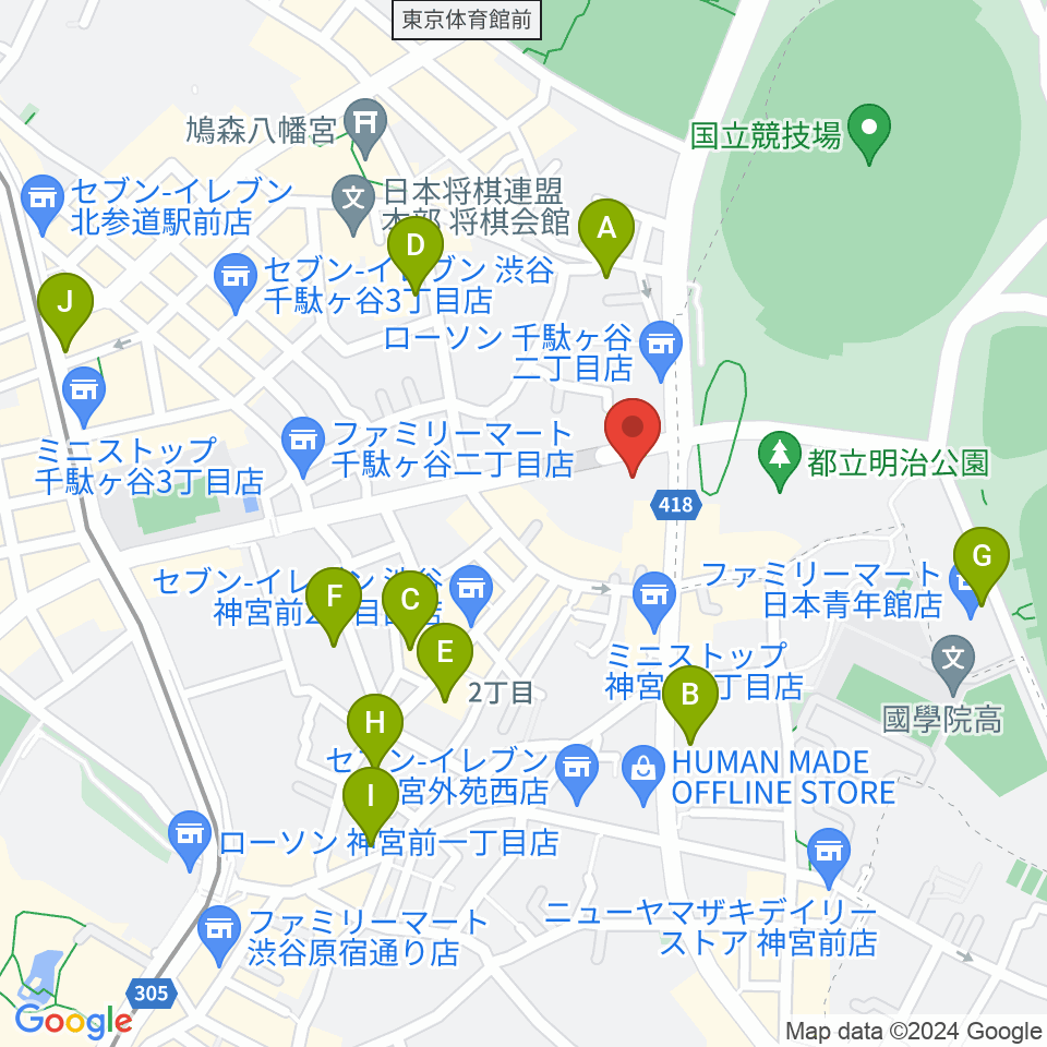 VICTOR STUDIO周辺のホテル一覧地図