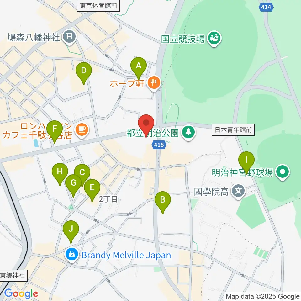 VICTOR STUDIO周辺のホテル一覧地図