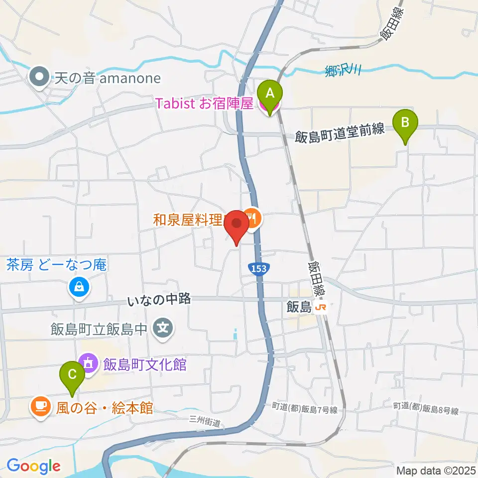 飯島町歴史民俗資料館・飯島陣屋周辺のホテル一覧地図