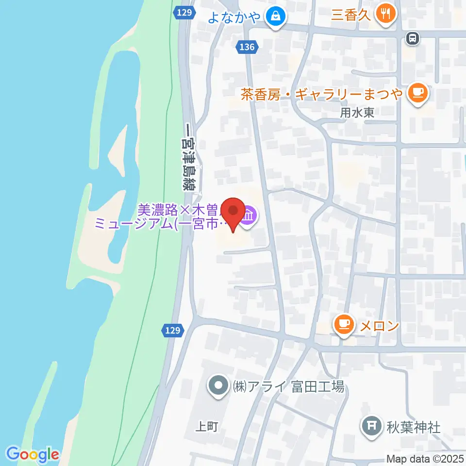 一宮市尾西歴史民俗資料館周辺のホテル一覧地図