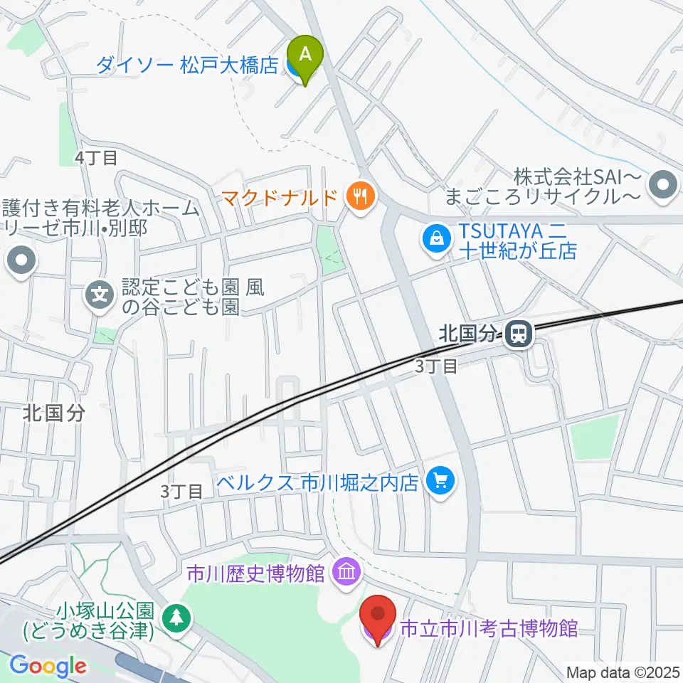 市立市川考古博物館周辺のホテル一覧地図