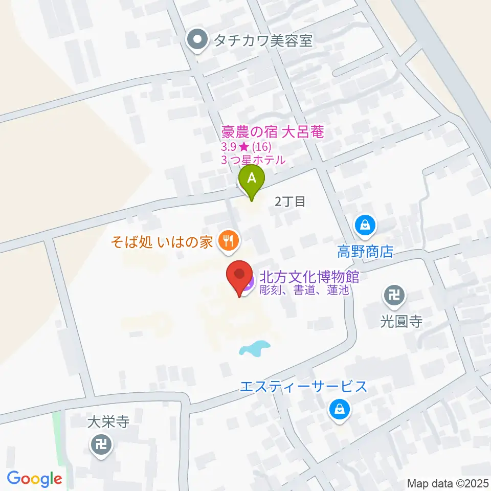 北方文化博物館周辺のホテル一覧地図