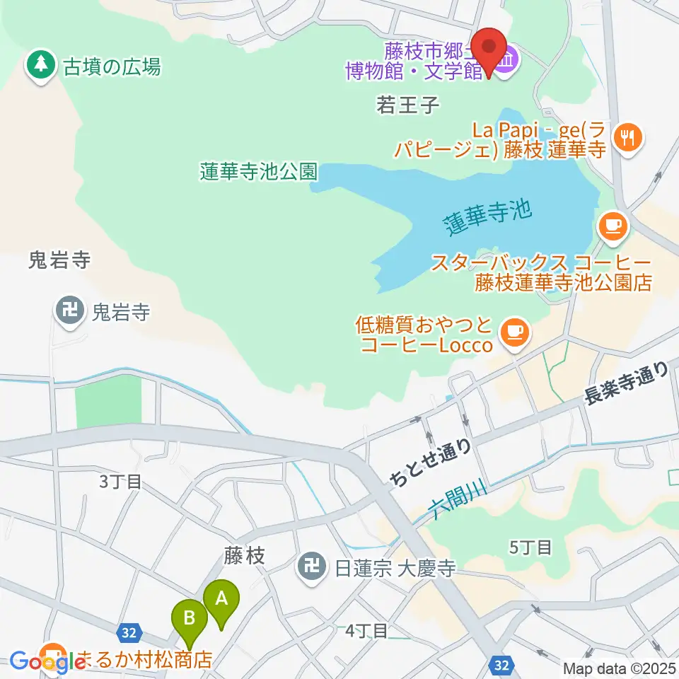 藤枝市郷土博物館・文学館周辺のホテル一覧地図