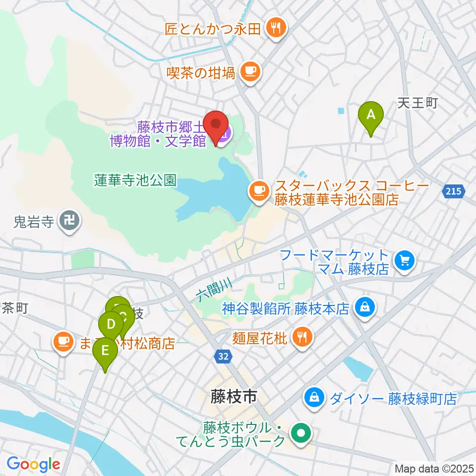 藤枝市郷土博物館・文学館周辺のホテル一覧地図