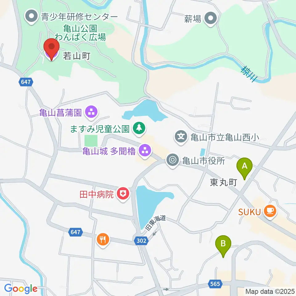 亀山市歴史博物館周辺のホテル一覧地図