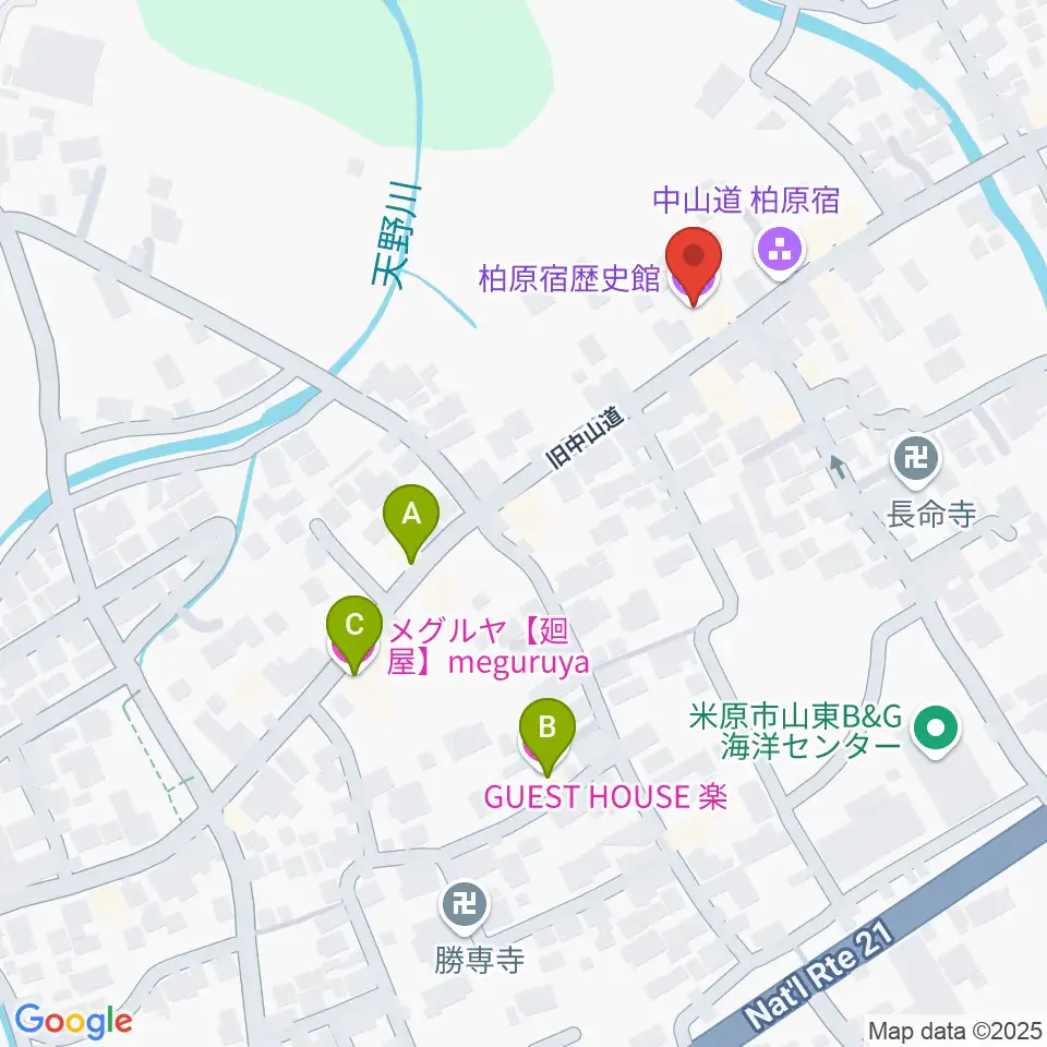米原市柏原宿歴史館周辺のホテル一覧地図
